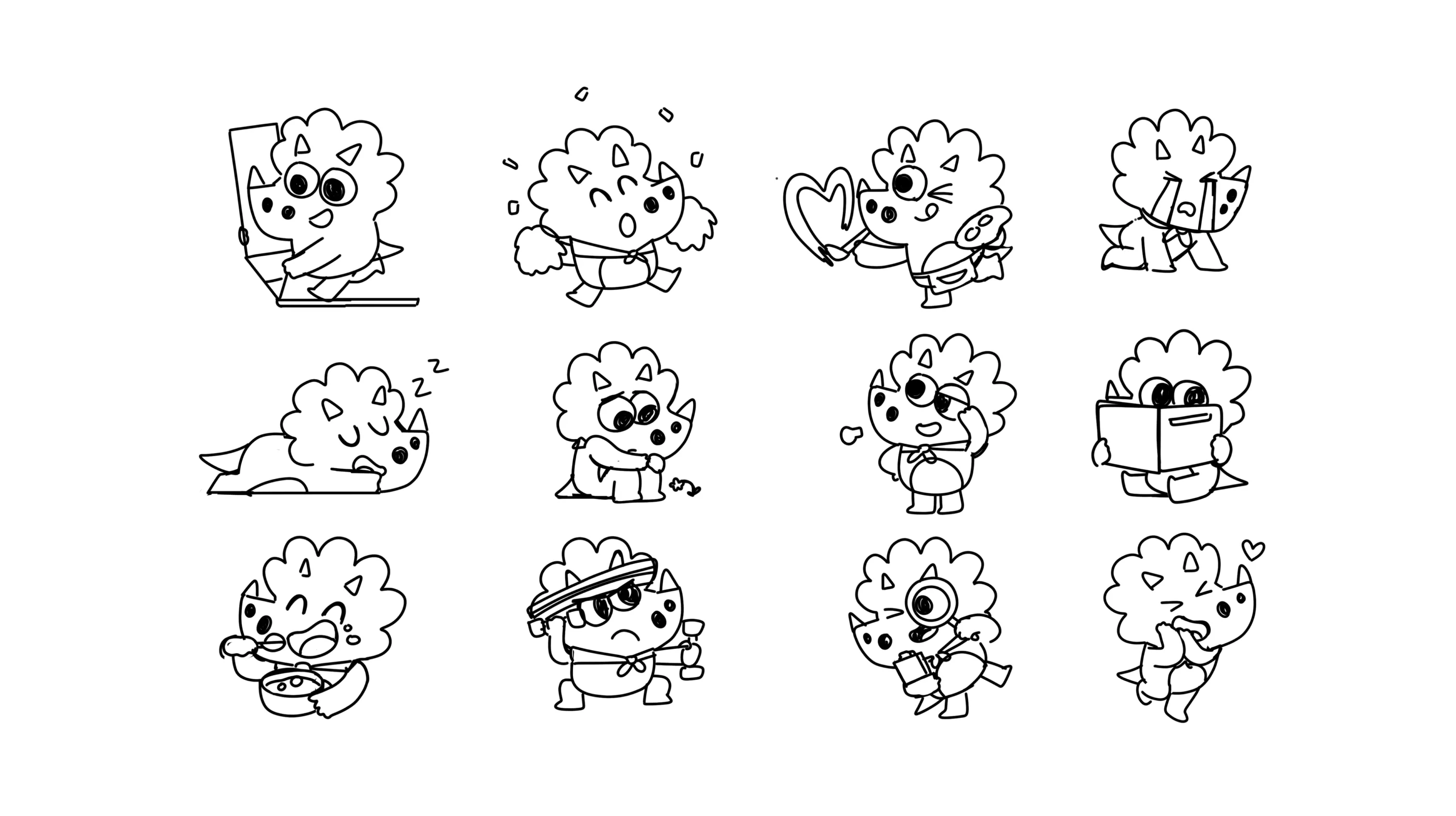 Bluppy Triceratops Sticker