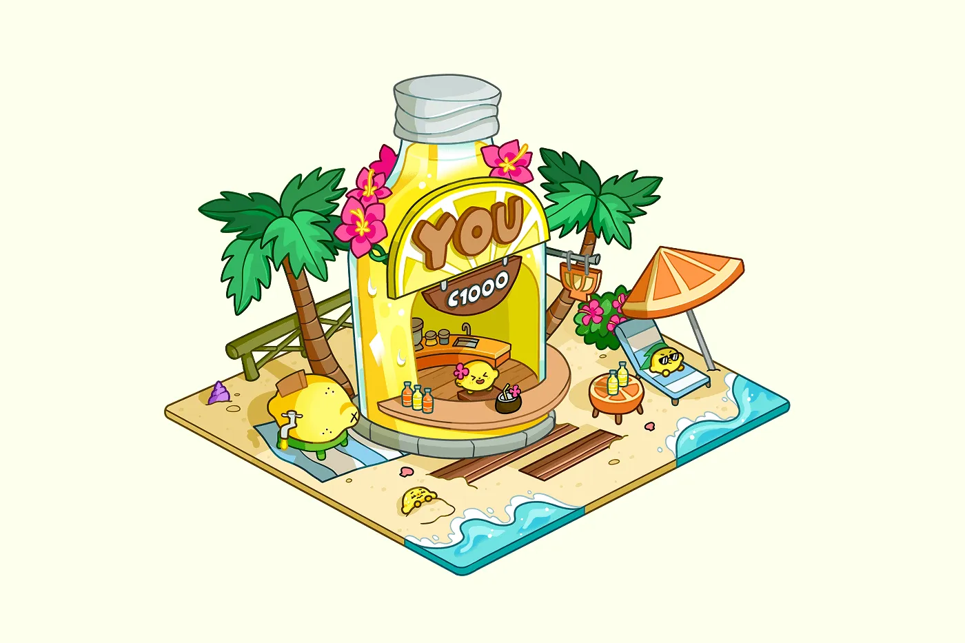 Diorama Food & Beverage - Editorial Illustration
